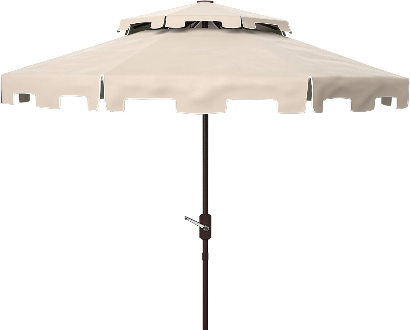 SAFAVIEH Outdoor Zimmerman 9-Foot Double Top Market UV Protected Umbrella | Amazon (US)