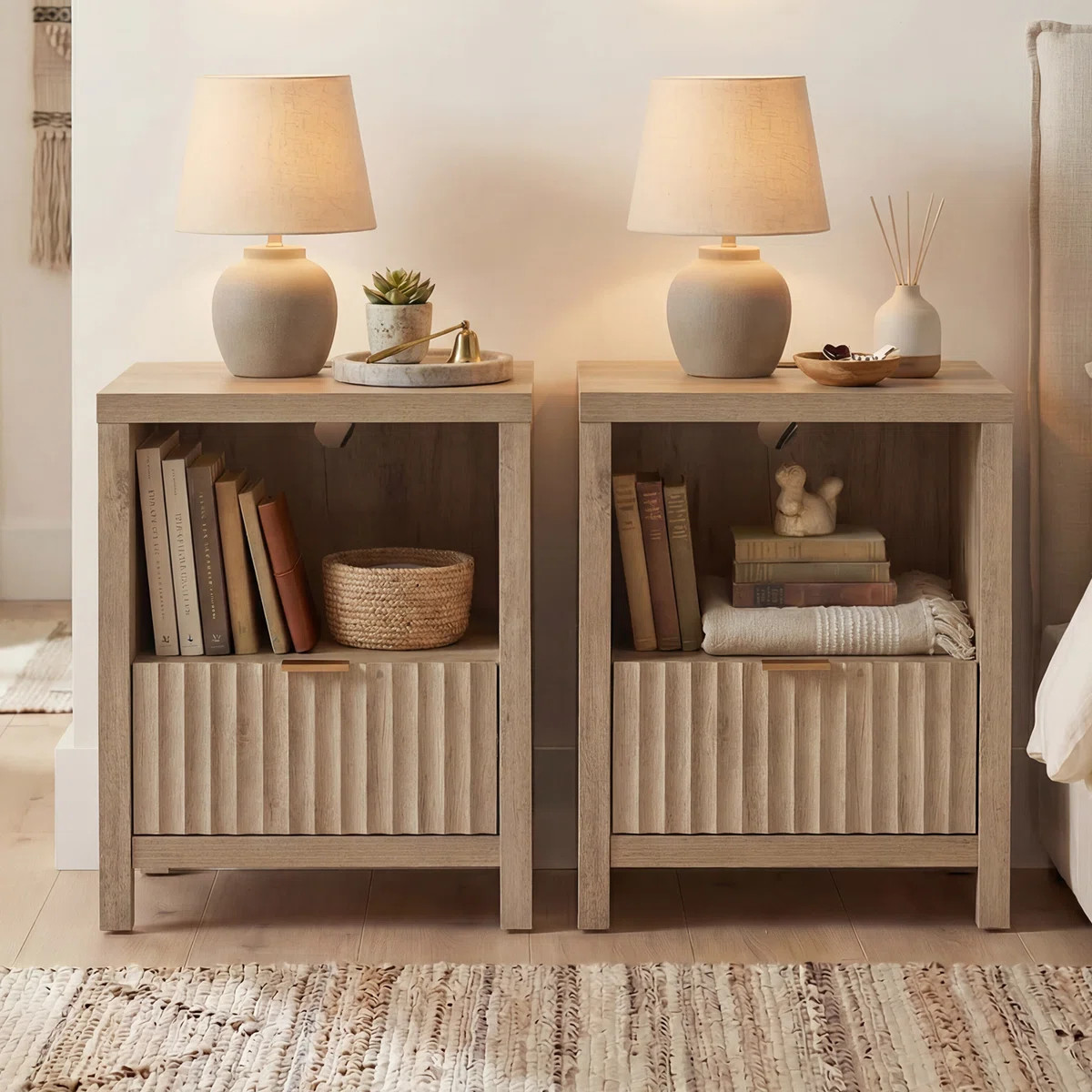 Arrilla 25'' Tall 1- Drawer Nightstand（Set Of 2） | Wayfair North America