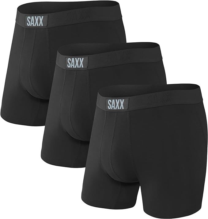 SAXX Men's Underwear - Vibe Super Soft Boxer Briefs with Built-in Pouch Support - Underwear for M... | Amazon (US)