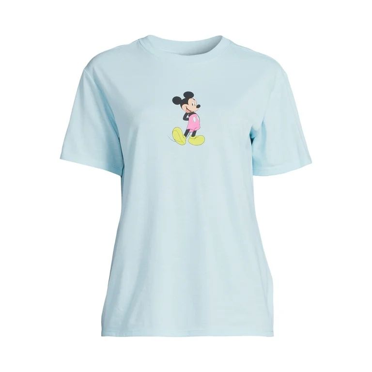 Mickey Mouse & Friends Juniors and Juniors Plus Graphic Print T-Shirt, Sizes XS-3XL | Walmart (US)