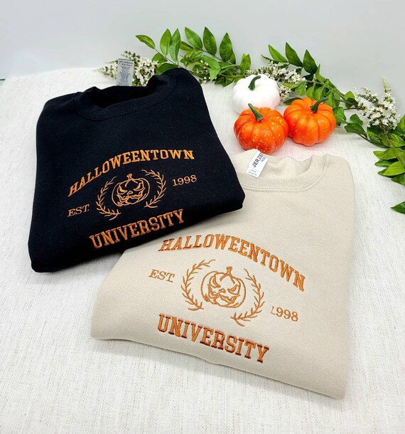 Halloweentown School Sweatshirt/ Halloween University Embroidered Sweatshirt | Etsy (US)