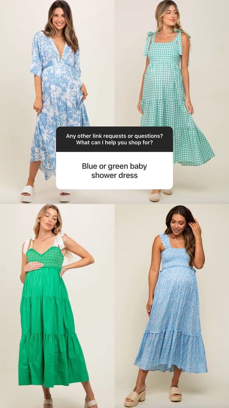 Baby shower dresses ✨

Blue dress. Green dress. Maternity. Bump friendly. Post bump friendly. Maxi dress. Floral dress. 



#LTKfindsunder100 #LTKbump #LTKstyletip