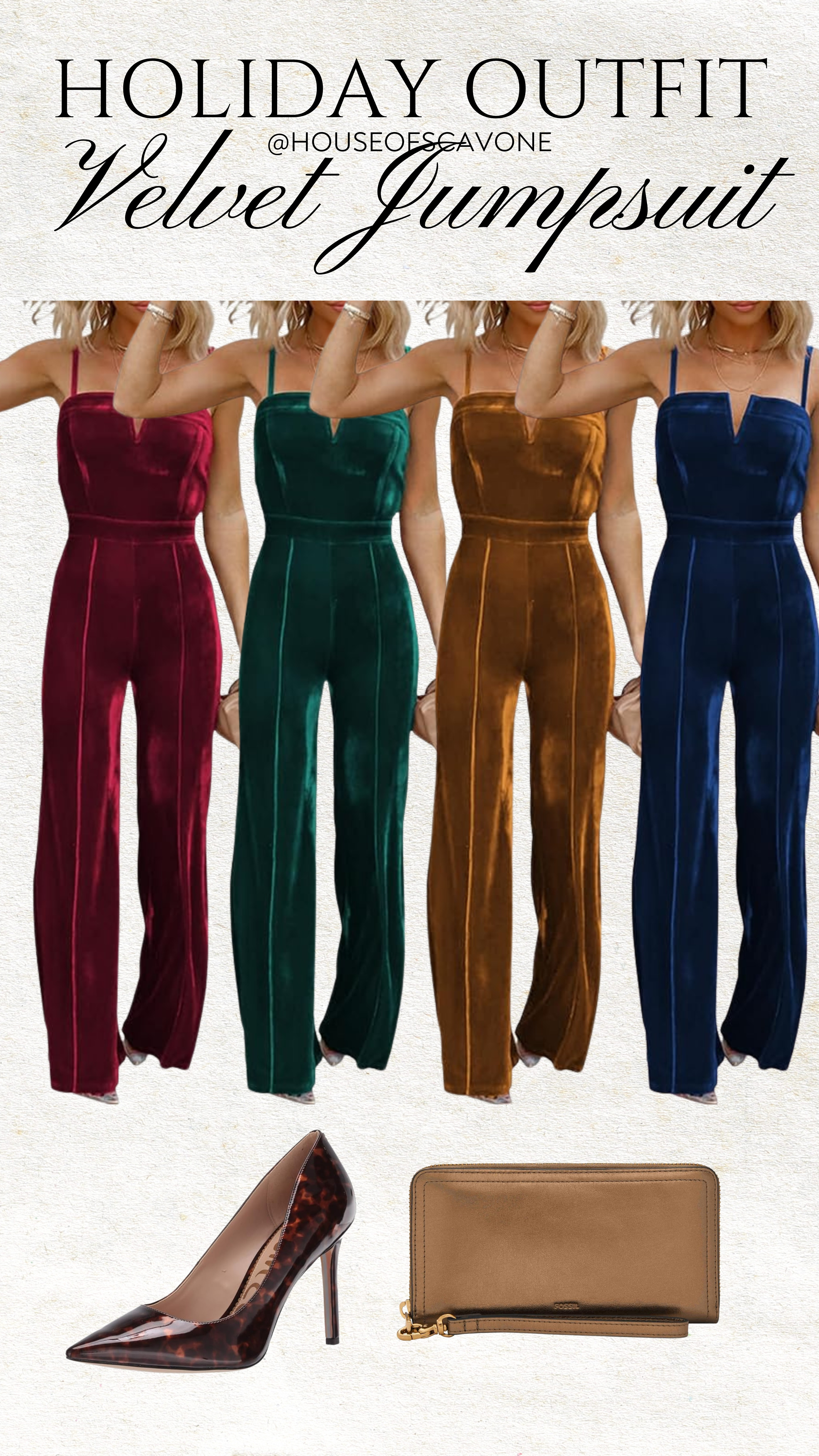 Beautiful Holiday Jumpsuit in so many color options

Christmas Day Outfit, Christmas Outfit, Christmas Eve Outfit, Christmas Outfit inspo, velvet, jumpsuit, velvet jumpsuit, Sam Edelman, Pointed Heels, Heels, Handbag, Clutch 

 

#LTKHoliday #LTKSeasonal #LTKFindsUnder100