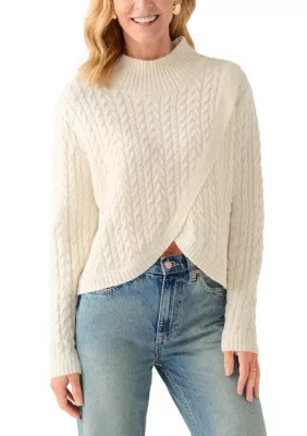 Lili Sidonio Women's Cross Front Cable Sweater | Belk