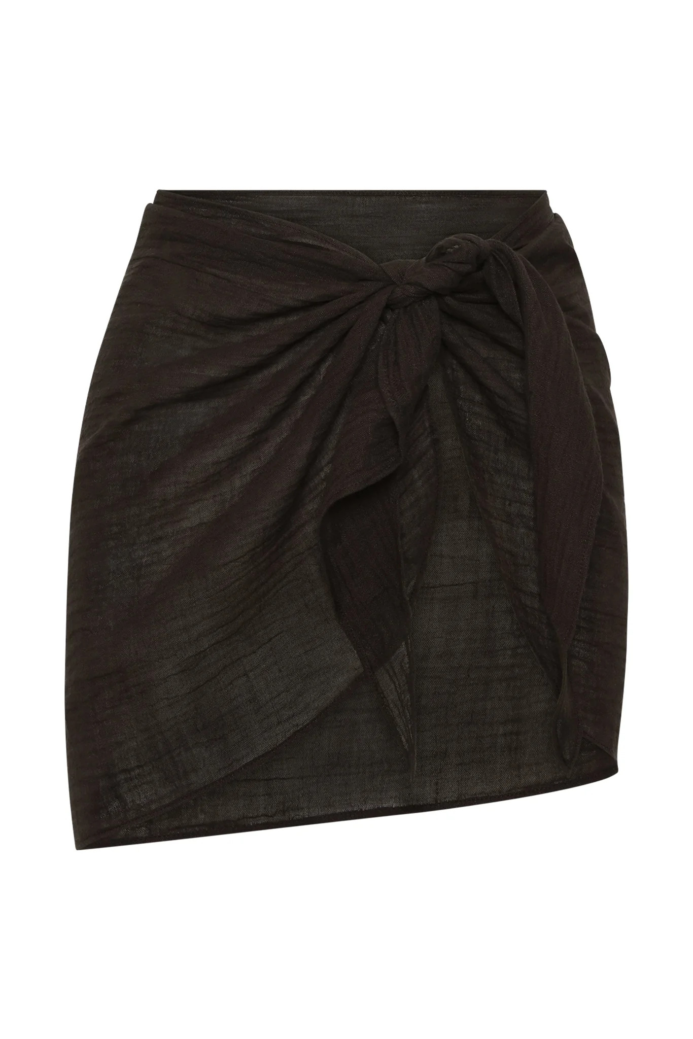 South Beach Sarong - Black Crinkle | Monday Swimwear
