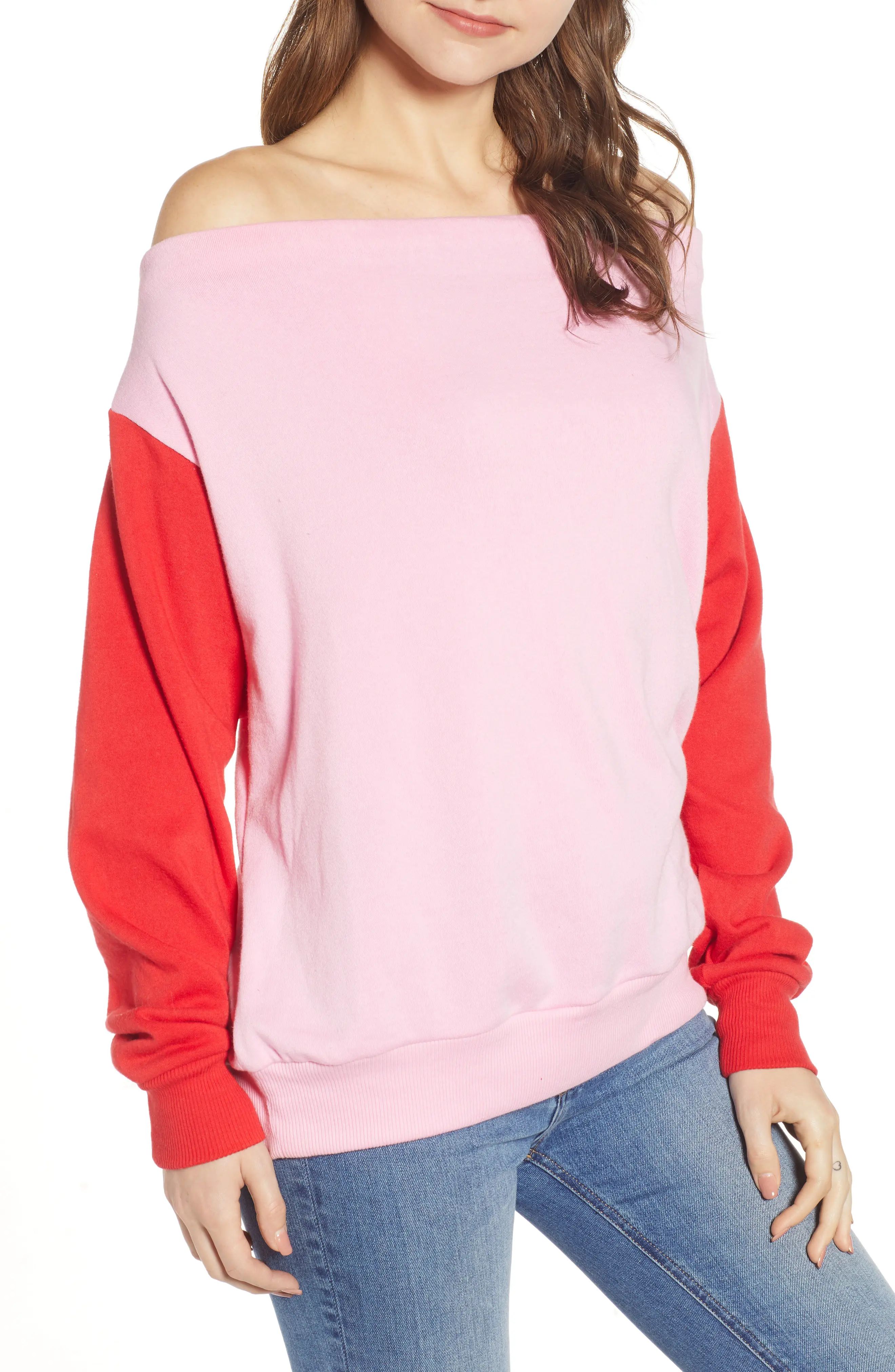 BP. Colorblock Fleece Sweatshirt | Nordstrom