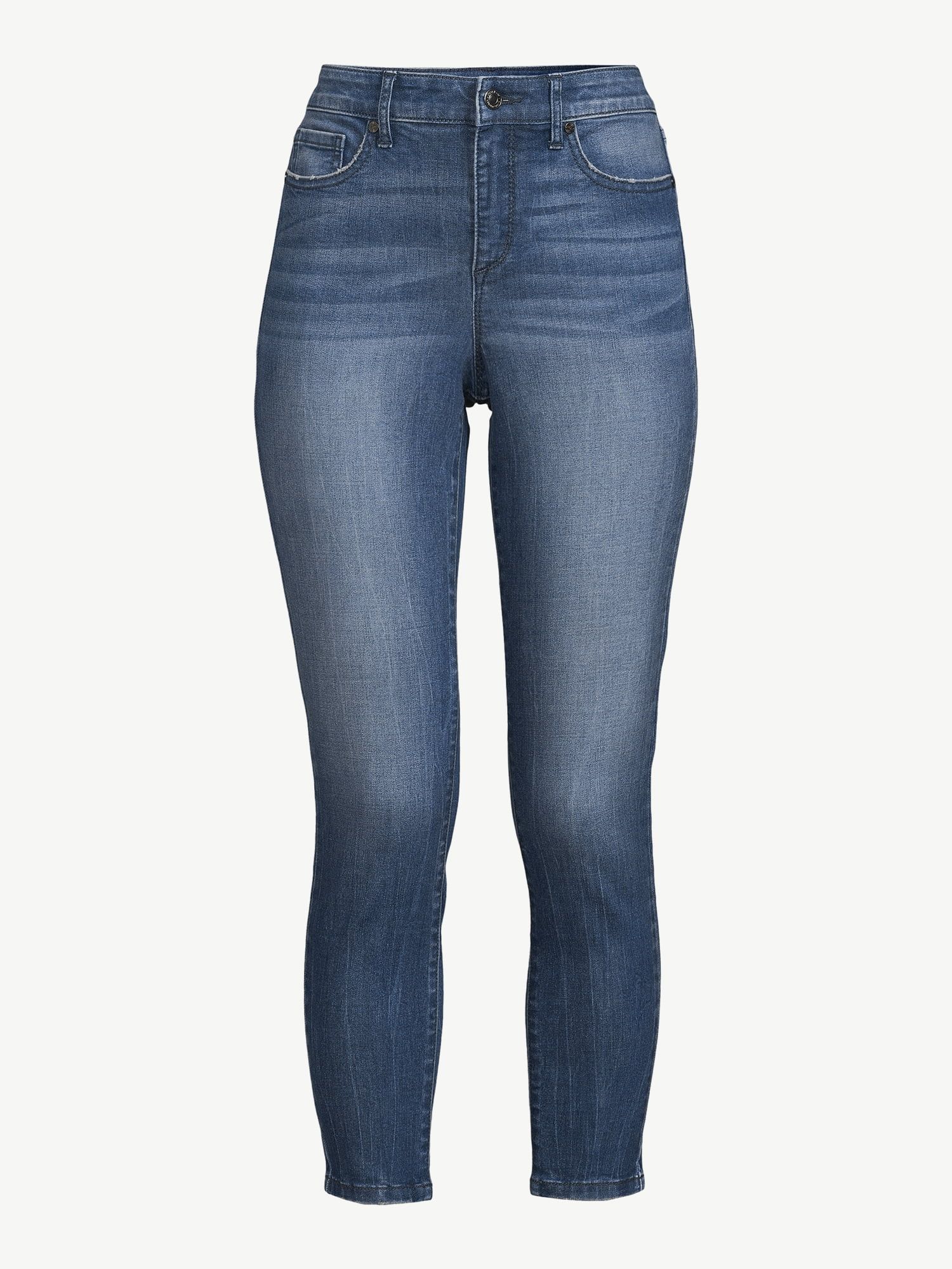 Sofia Jeans by Sofia Vergara Women's Rosa Curvy High Rise Destructed Ankle Jeans - Walmart.com | Walmart (US)