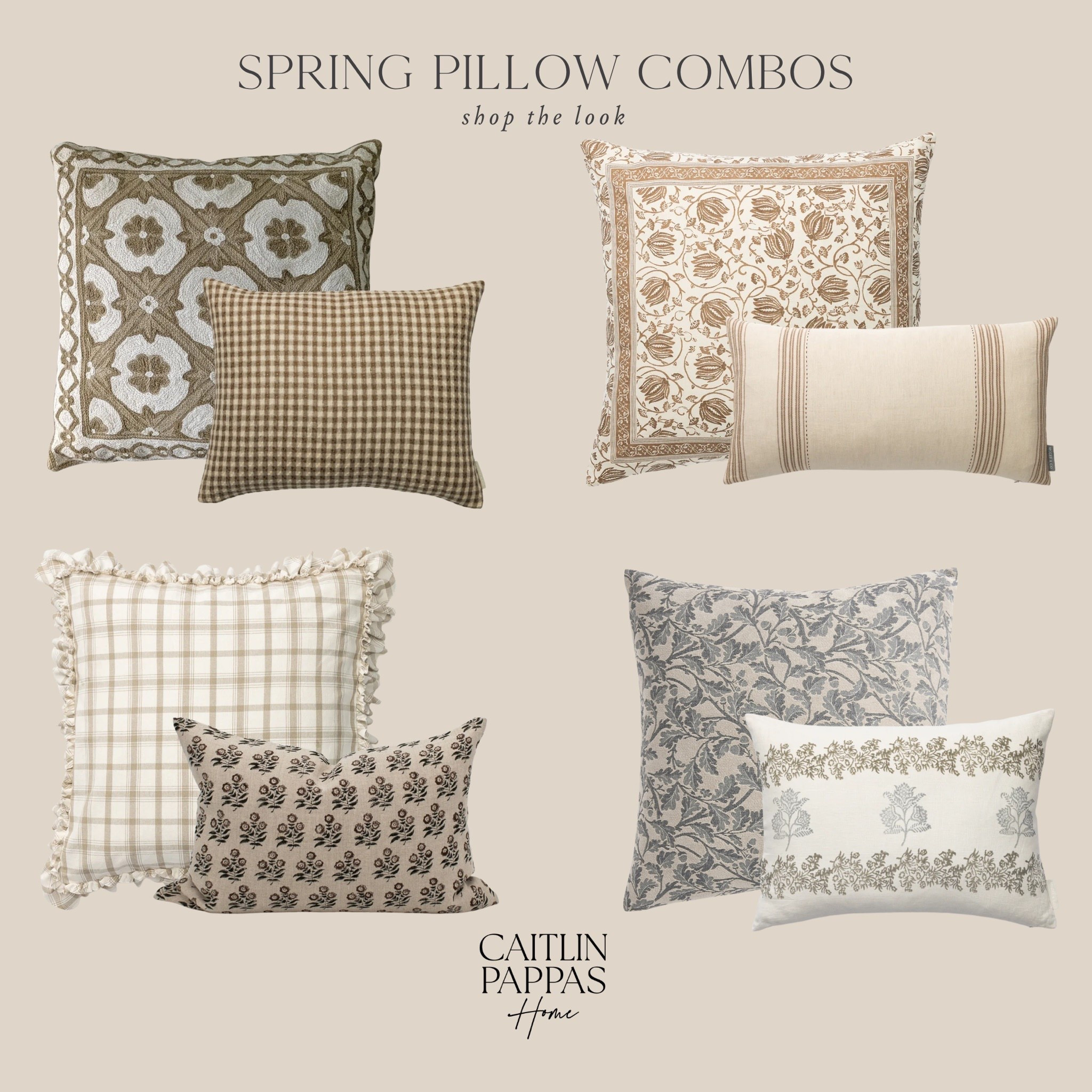 Spring pillow combos 🤎🪻 Neutral home, spring home, pattern pillows, throw pillow decor 

#LTKHome