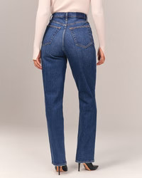 Curve Love Ultra High Rise 90s Straight Jean | Abercrombie & Fitch (US)