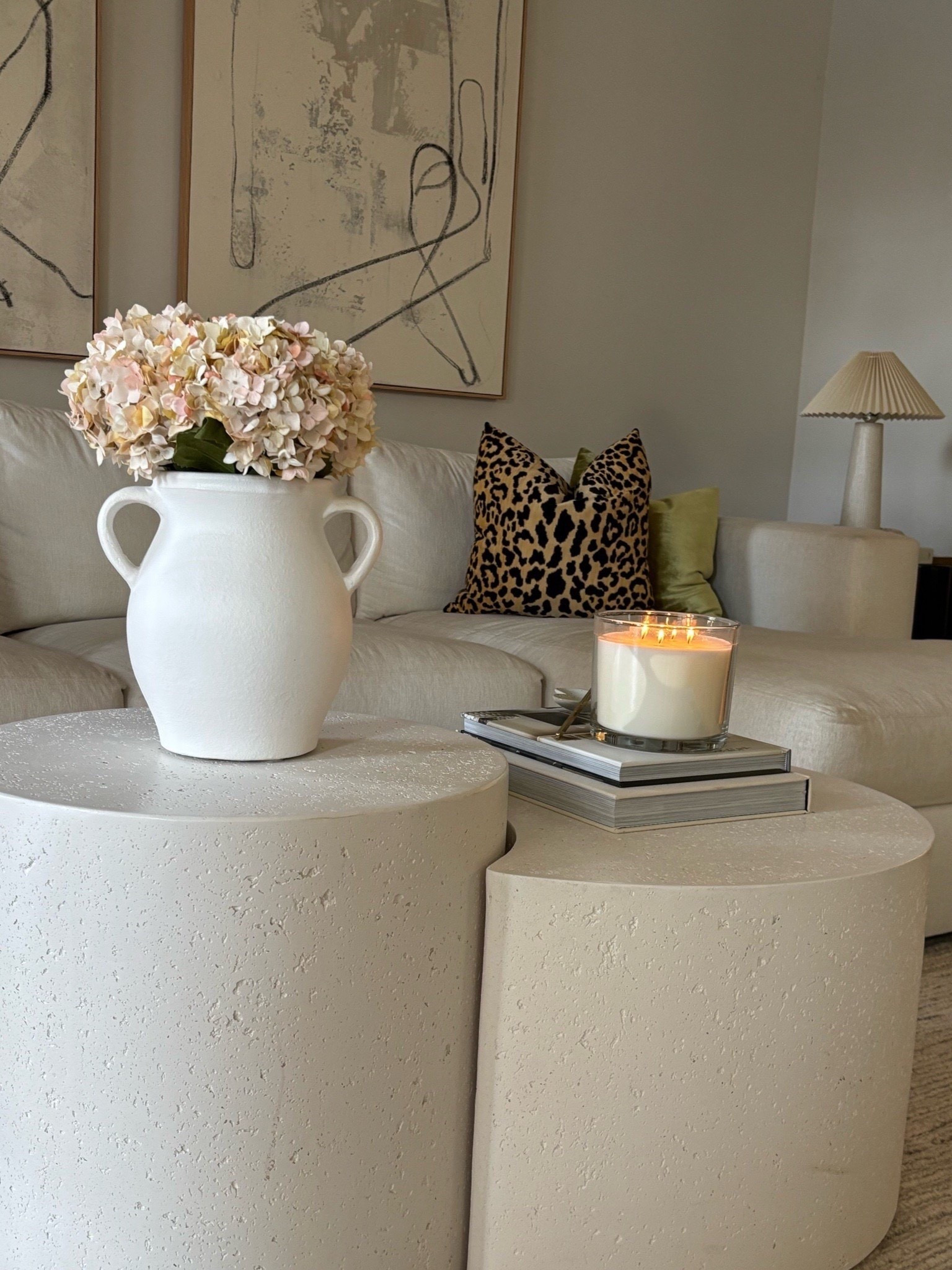 Living room decor 🤍



Spring 2026, summer, seasonal, home, interior design, hydrangeas, neutral minimalism, sidneymarieduke

#LTKHome #LTKSeasonal