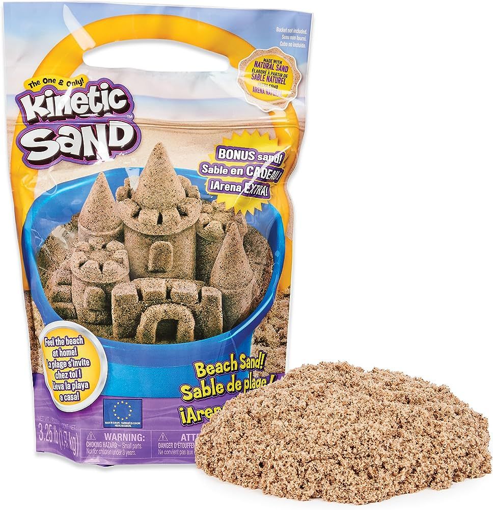 Kinetic Sand, The Original Moldable Play Sand, 3.25lbs Beach Sand, Sensory Toys for Kids Ages 3 a... | Amazon (US)
