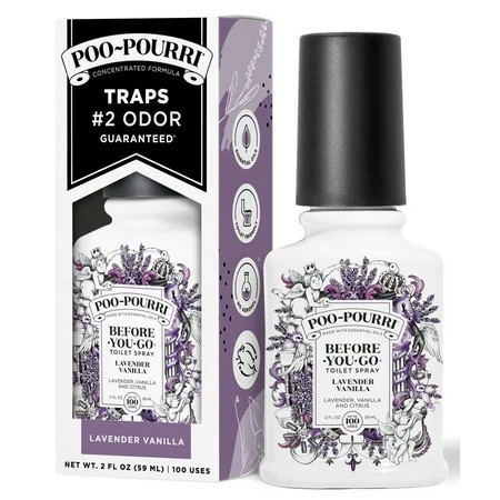 Poo-Pourri Lavender Vanilla, Lavender + Vanilla + Citrus Before-You-Go Toilet Spray, 2 oz (Odor eliminating Air Freshener) | Walmart (US)