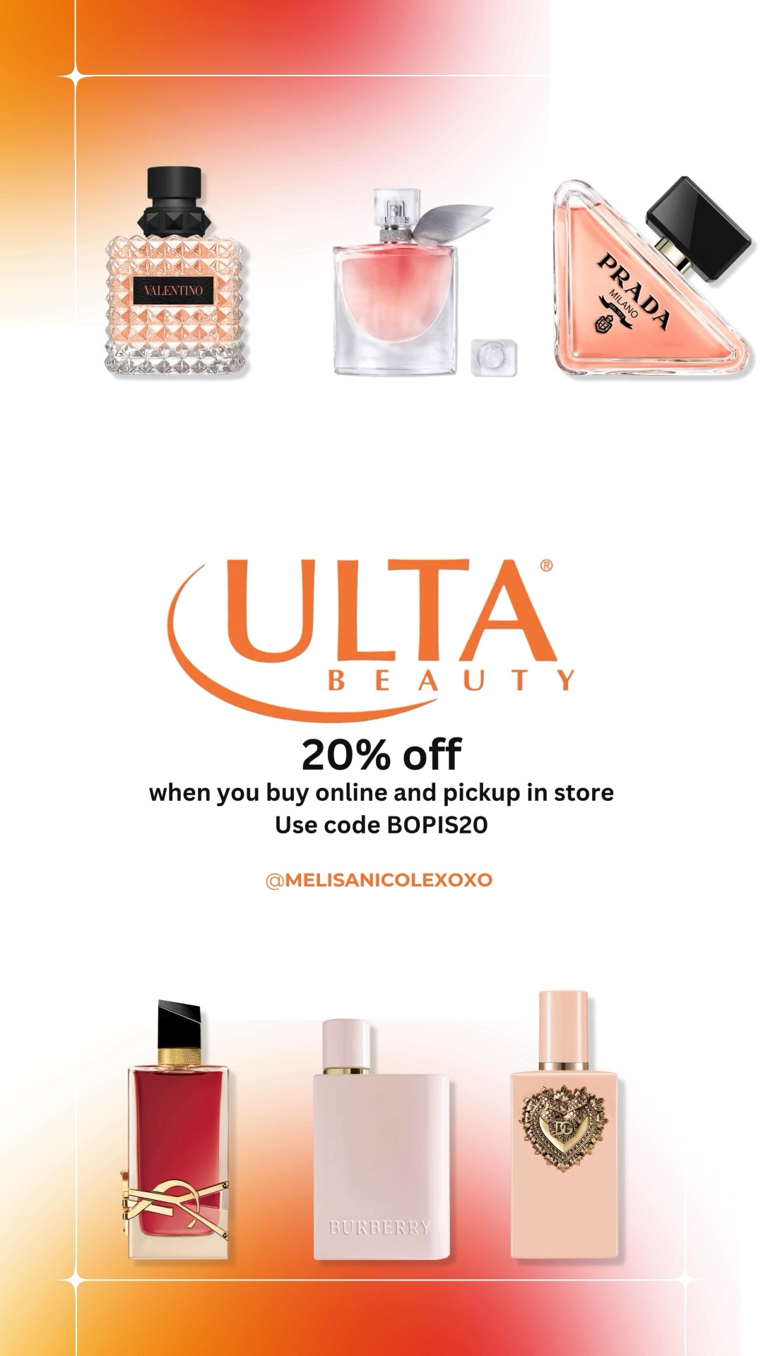@ULTA Beauty 20% off when you order online, pick up in store with code BOPIS20 now until May 7th. 

#LTKFragrance 

#LTKBeauty #LTKMothersDay #LTKSaleAlert