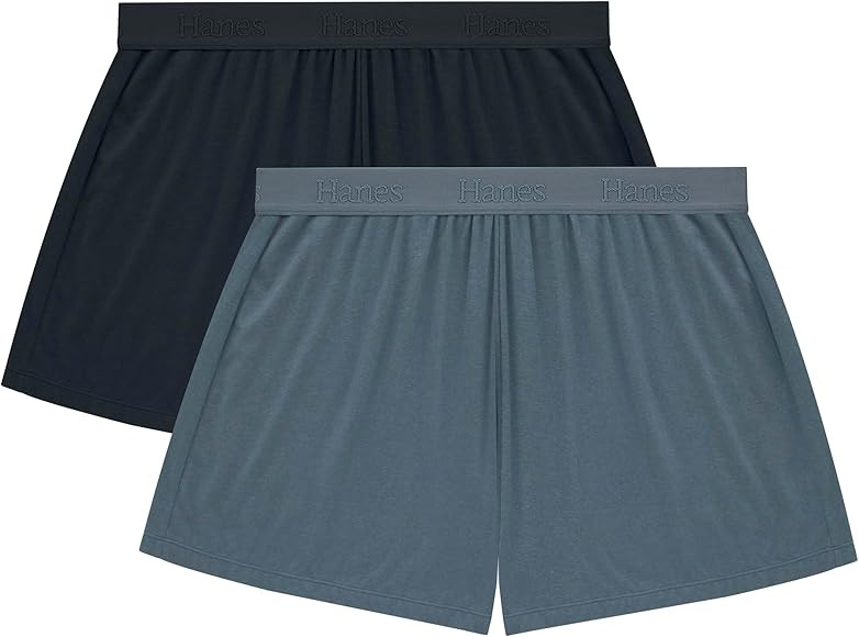 Hanes Women's Originals SuperSoft Comfywear Sleep Shorts, 3.25" (2 Pack) | Amazon (US)