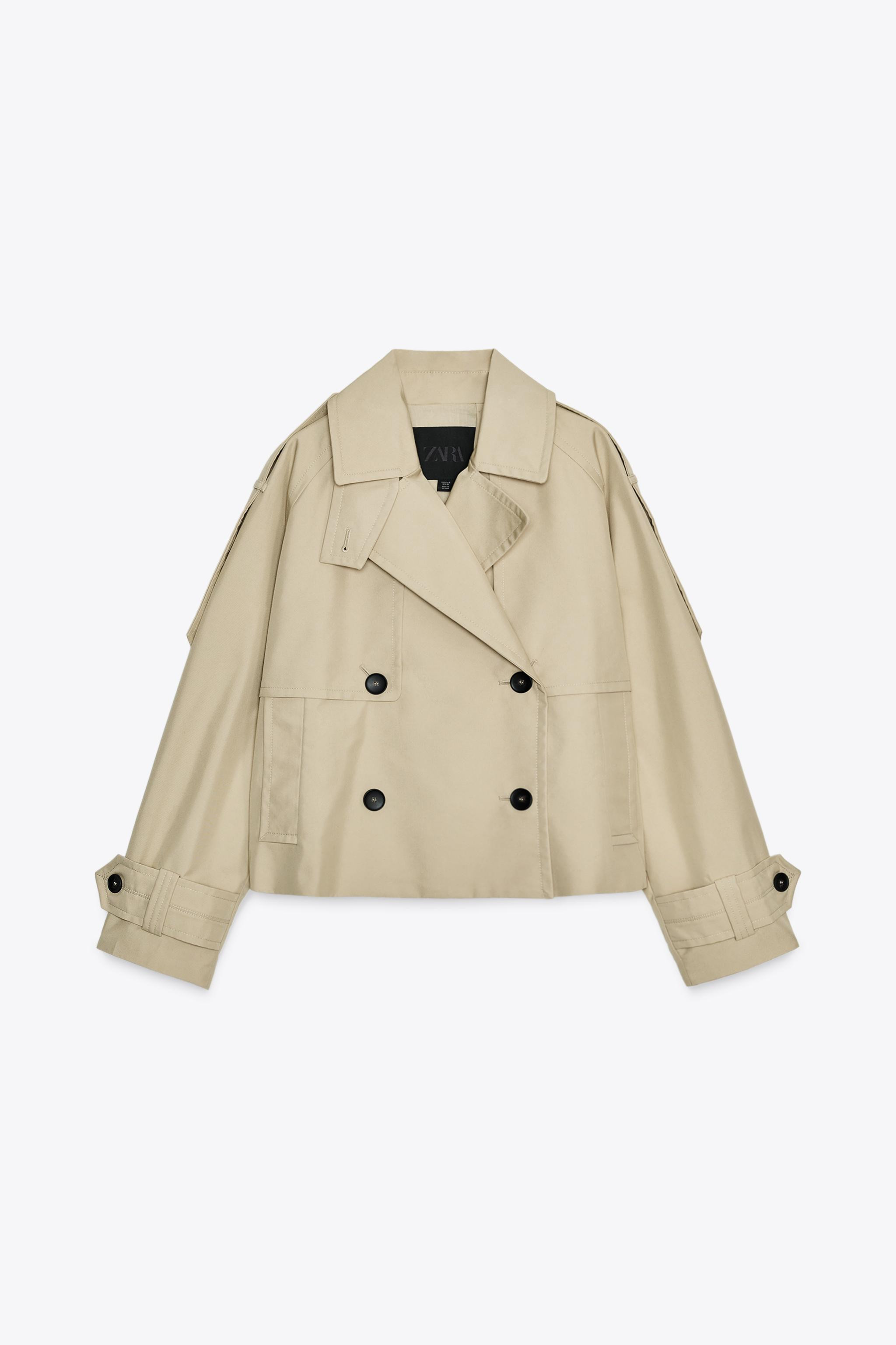 ZW COLLECTION WATER-REPELLENT SHORT TRENCH COAT | Zara UK