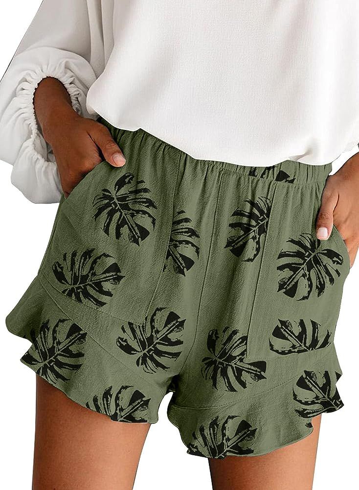 Palm Print Linen Shorts | Amazon (US)