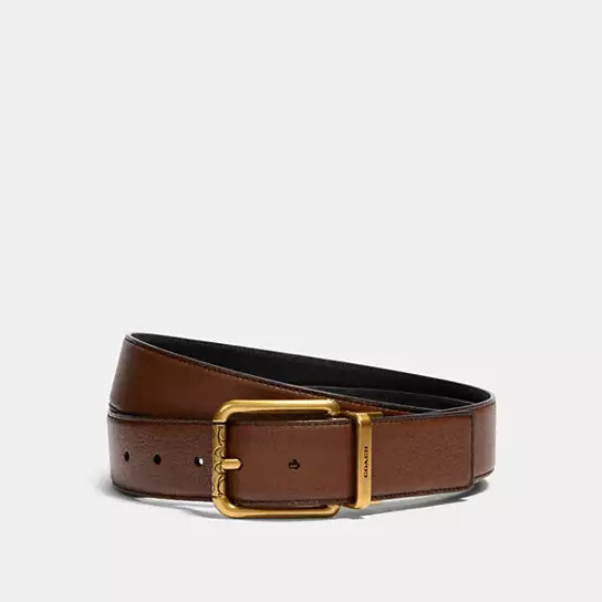 Square Roller Buckle Cut To Size Reversible Belt, 38 Mm | Coach Outlet US