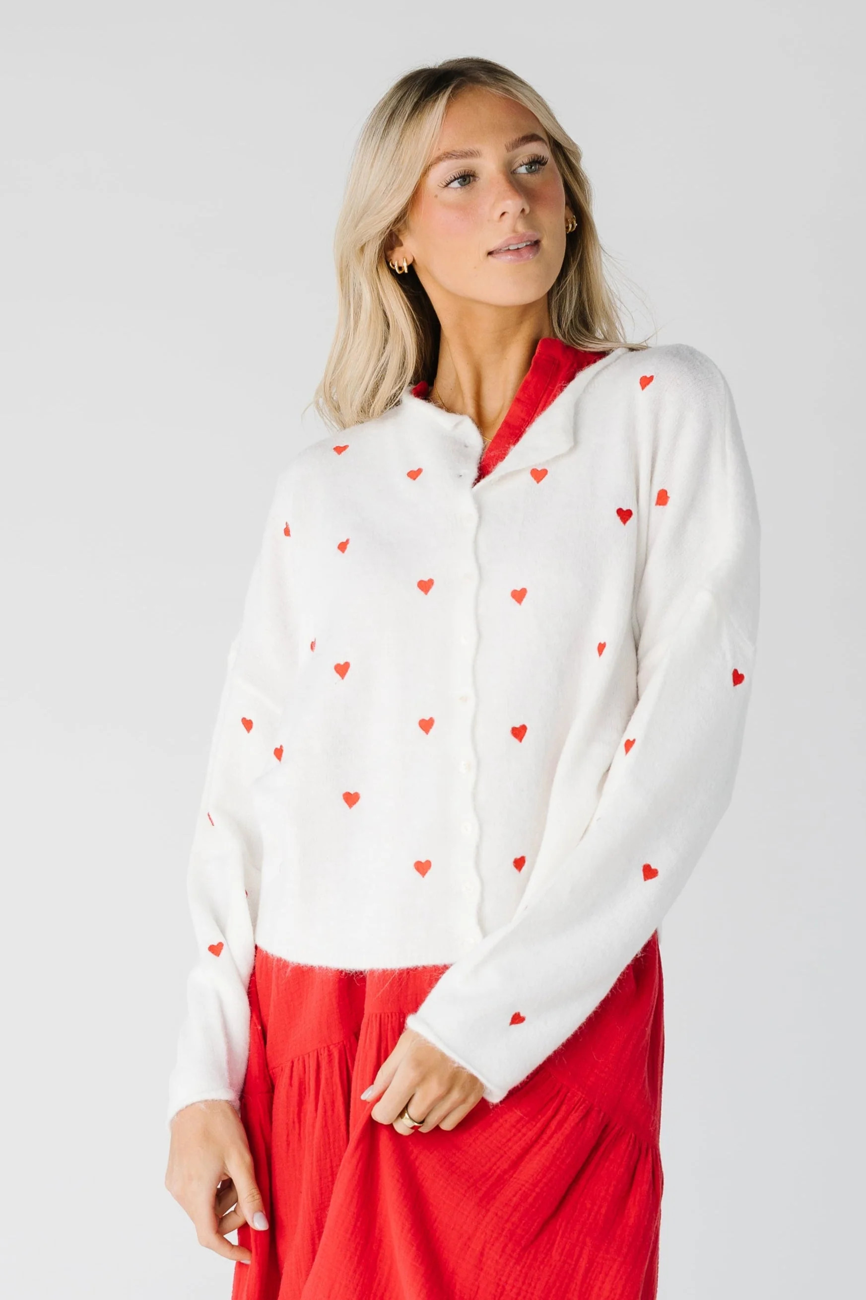 Aria Embroidered Heart Sweater | Called To Surf