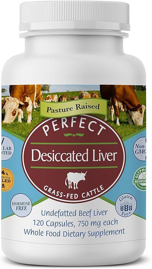 Perfect Supplements – Perfect Desiccated Liver – 120 Capsules - Undefatted Beef Liver – Nat... | Amazon (US)