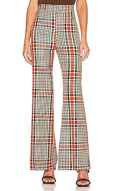 Free People Plaid Jules Pant in Rust Combo from Revolve.com | Revolve Clothing (Global)