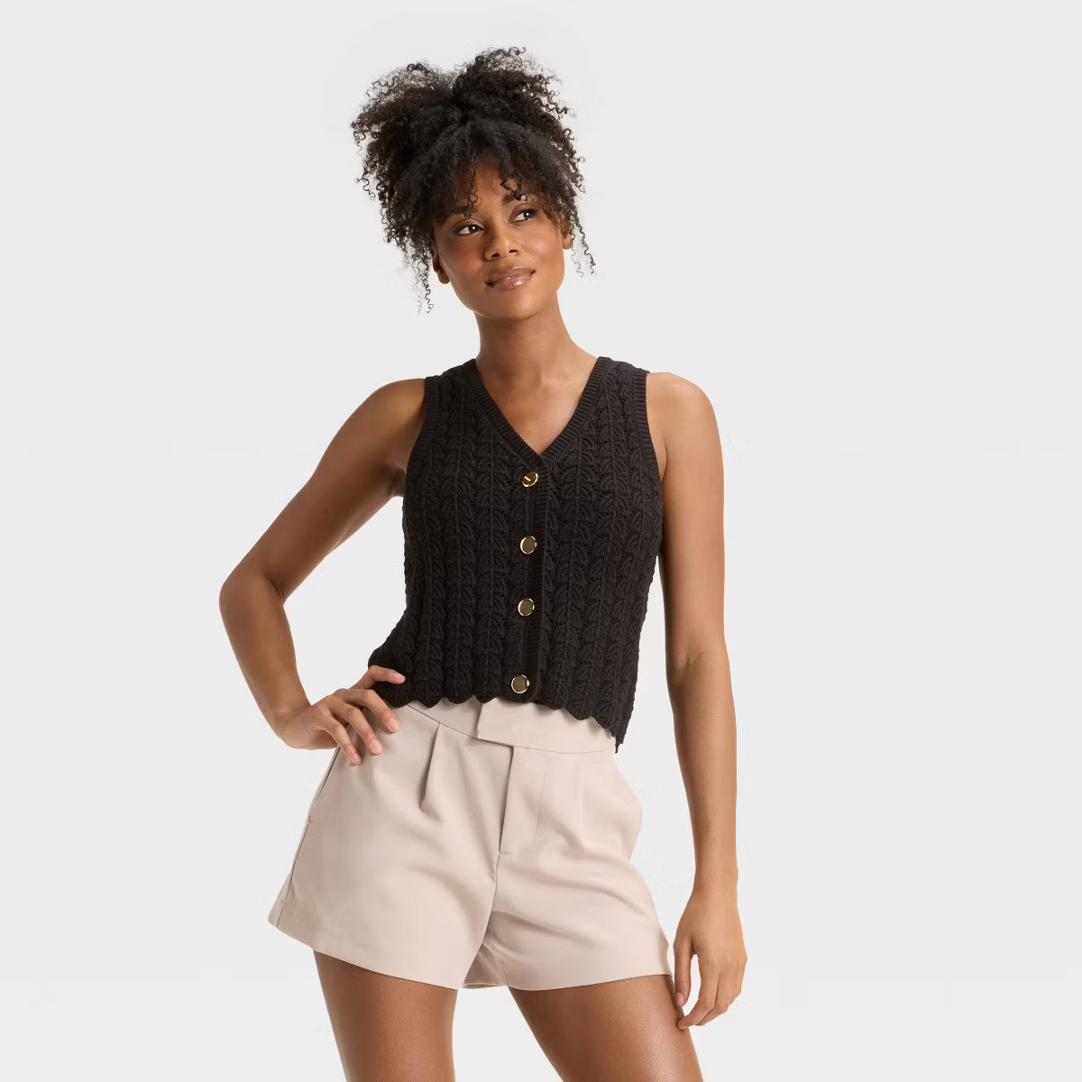 Women's Pointelle Lady Vest - A New Day™ | Target