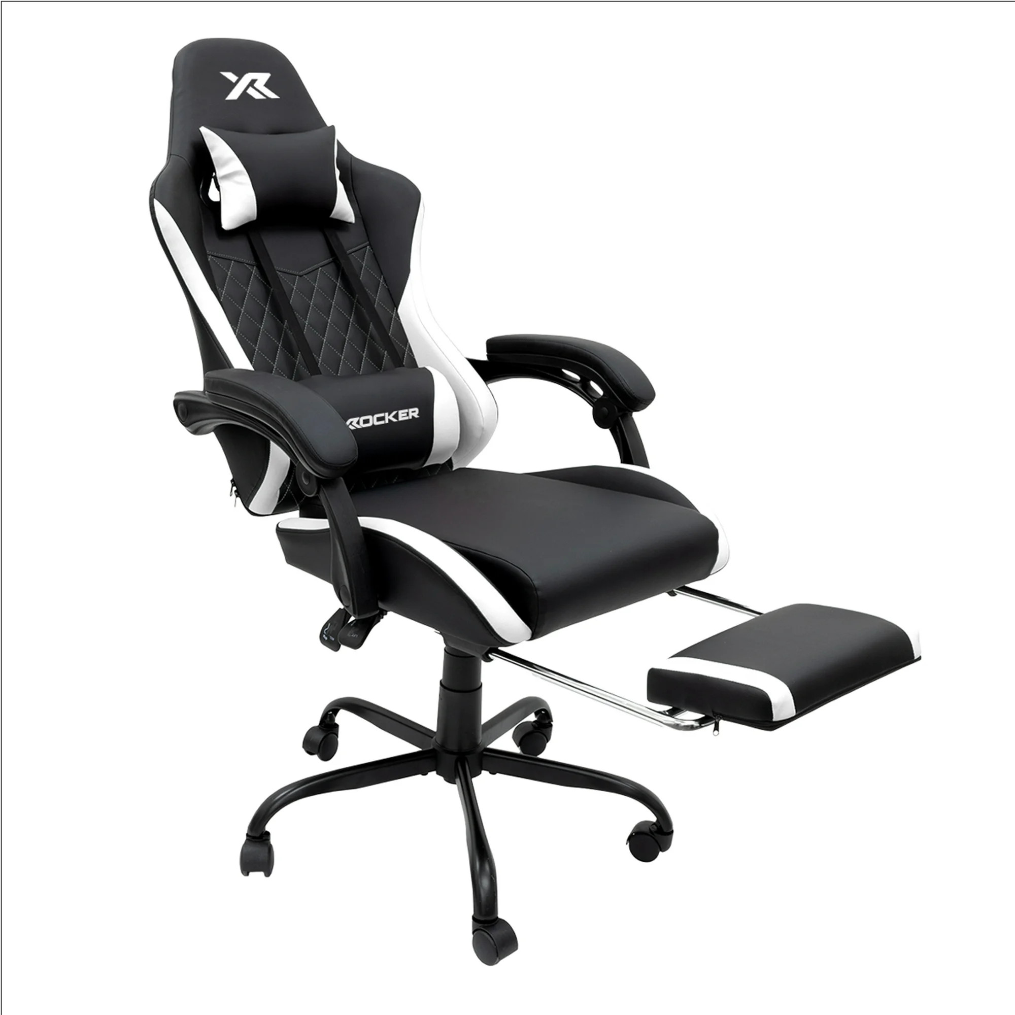 X Rocker Apex PC Gaming Chair with Massage Function and Footrest, White - Walmart.com | Walmart (US)
