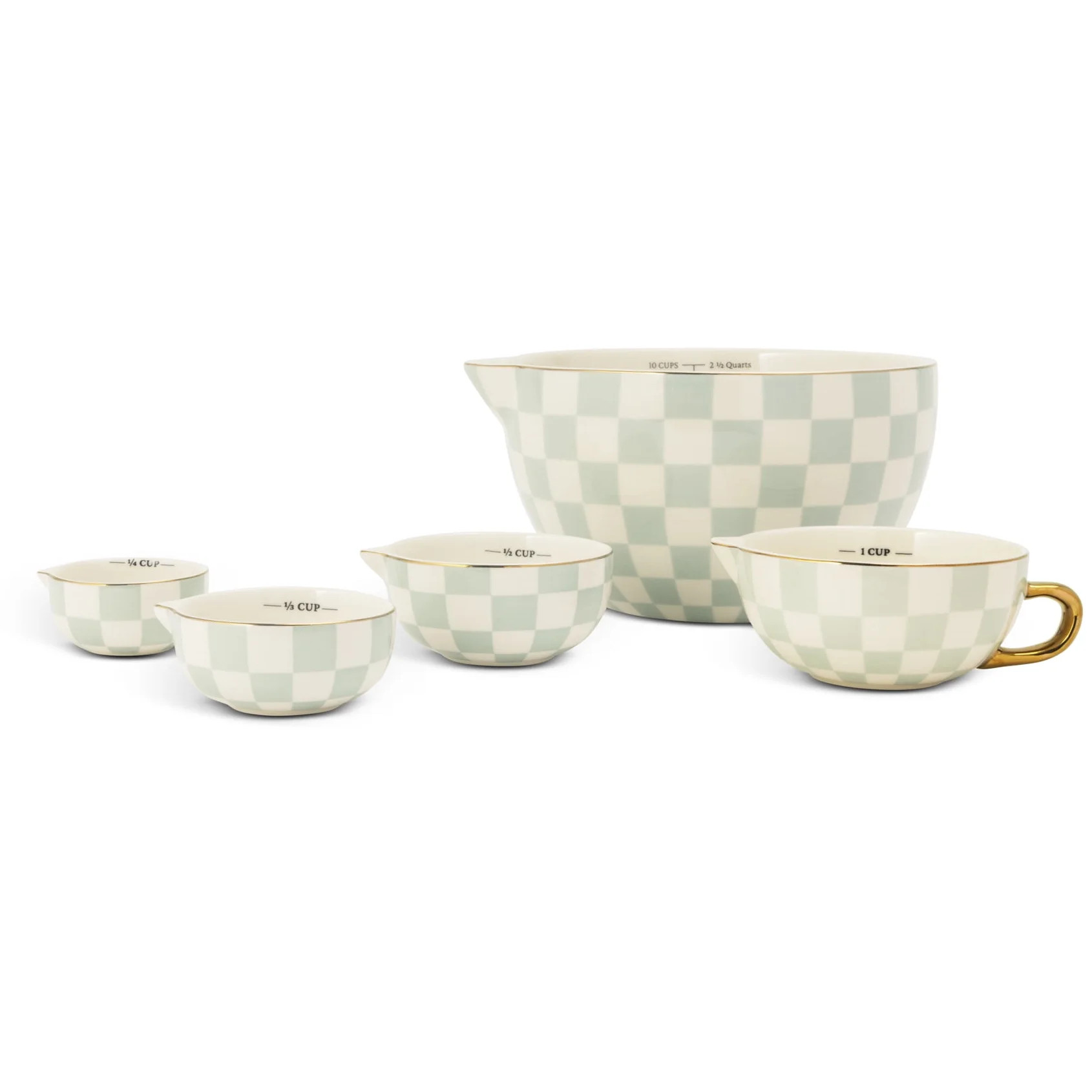 Thyme & Table 5PC Ceramic Mixing Bowl Set-Green | Walmart (US)