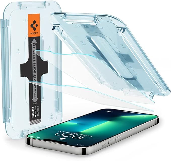 Spigen Tempered Glass Screen Protector [Glas.tR EZ Fit] designed for iPhone 13 Pro (2021) / iPhon... | Amazon (US)