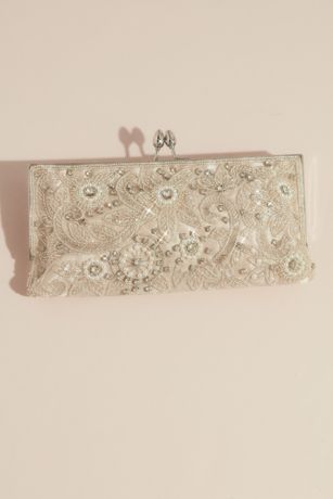 Floral Flourish Crystal Encrusted Clutch | Davids Bridal