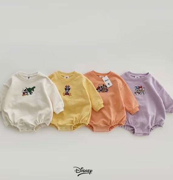 Baby Disney Friends Romper, Baby mickey friends sweatshirt romper, Baby mickey bubble romper, Mad... | Etsy (US)