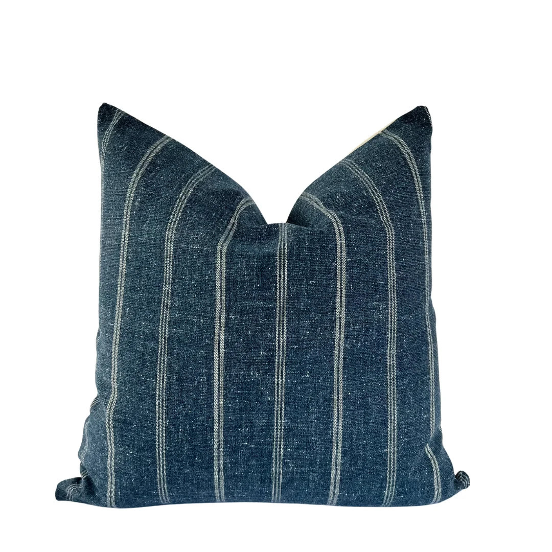 The Chance L Striped Throw Pillow L Pillow Cover L Neutral Home Decor L Blue Striped Throw Pillow... | Etsy (US)