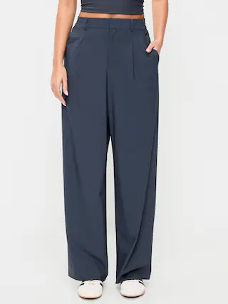 High-Waisted SleekTech Trouser Pants | Old Navy (US)