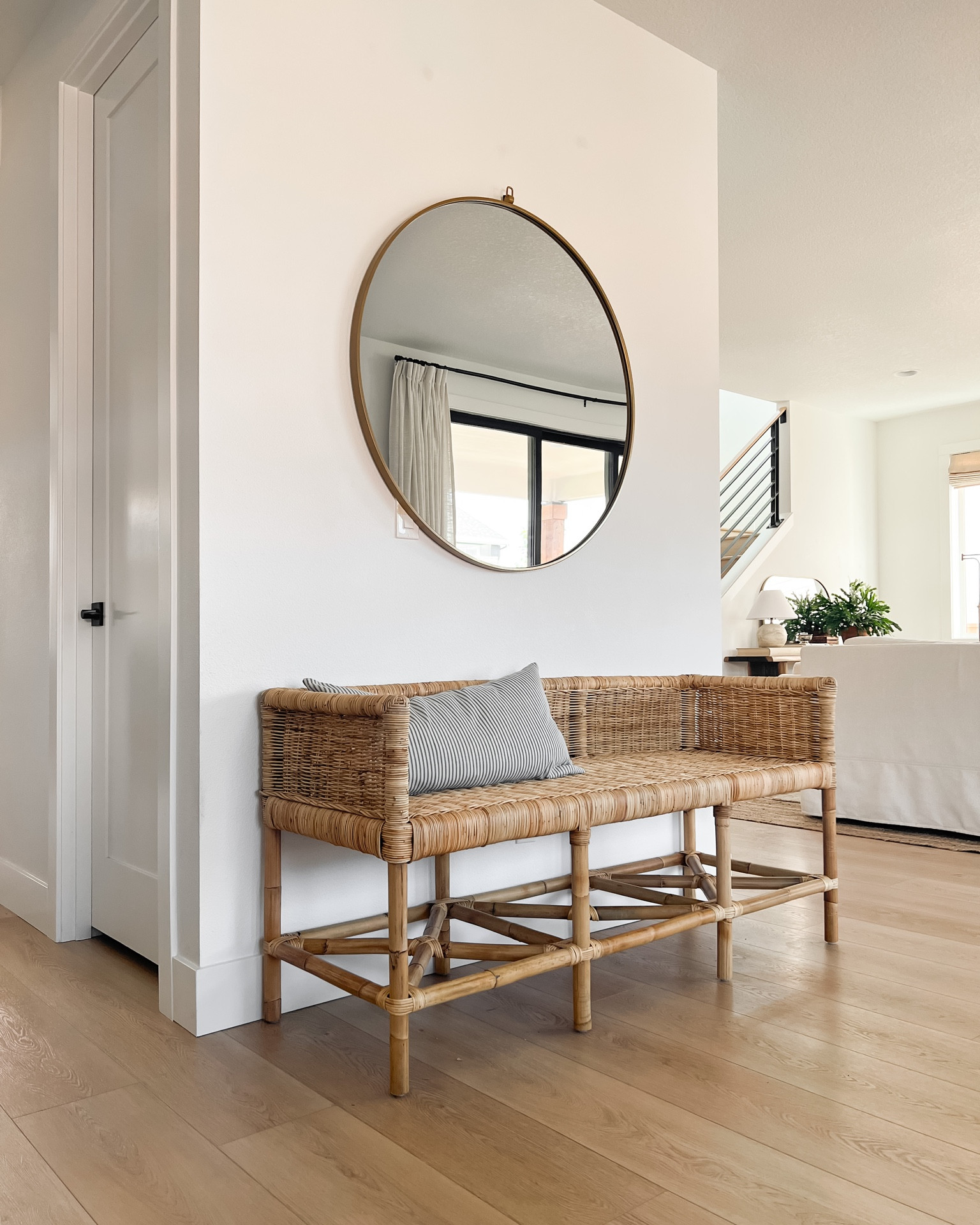 Serena and lily shore bench on major sale! Fourth of July home decor and furniture sale, coastal home decor, modern traditional home, large round mirror, wayfair sale, Homebyjulianne 

#LTKsalealert #LTKFind #LTKhome