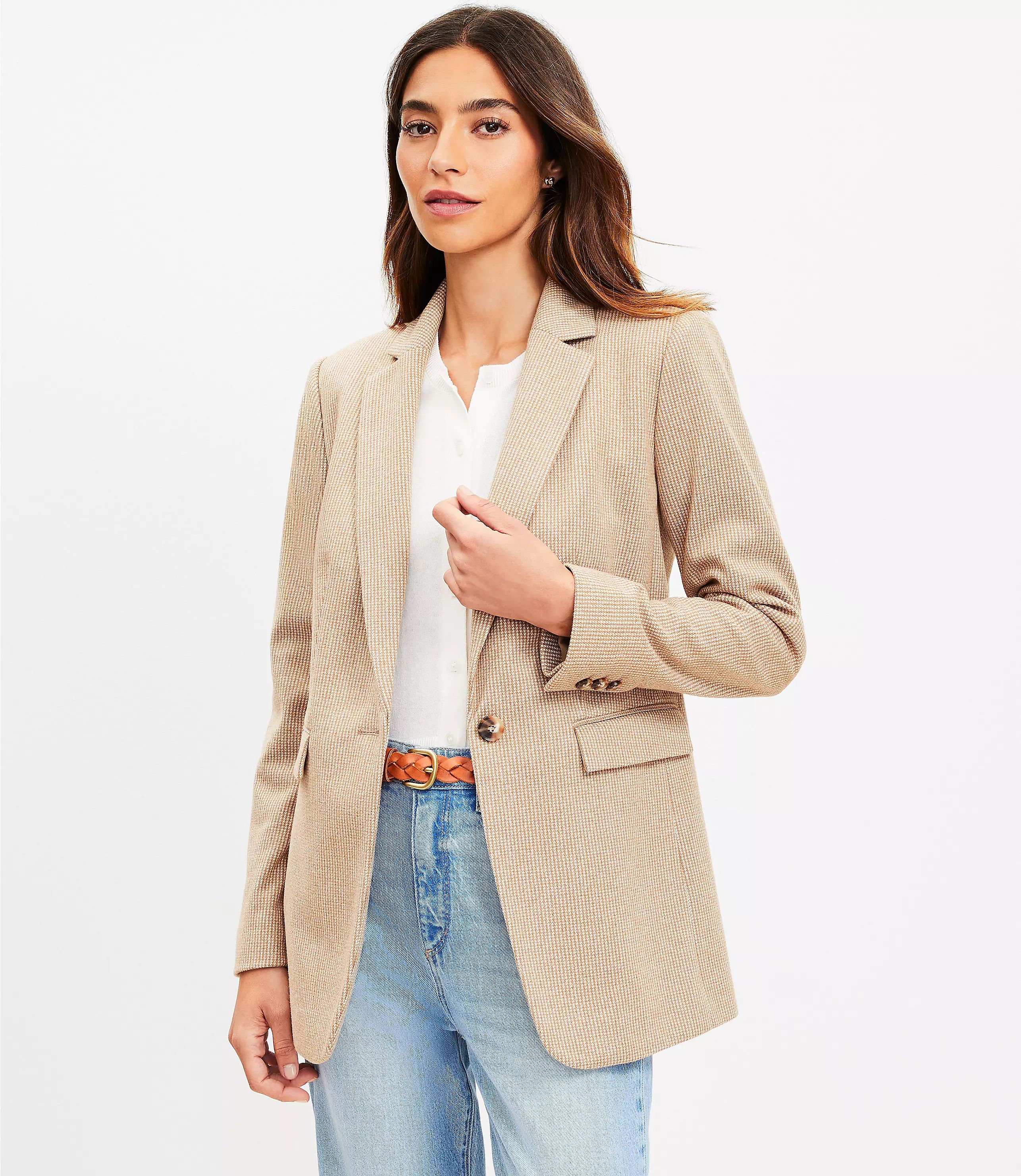 Petite Knit Modern Blazer | LOFT