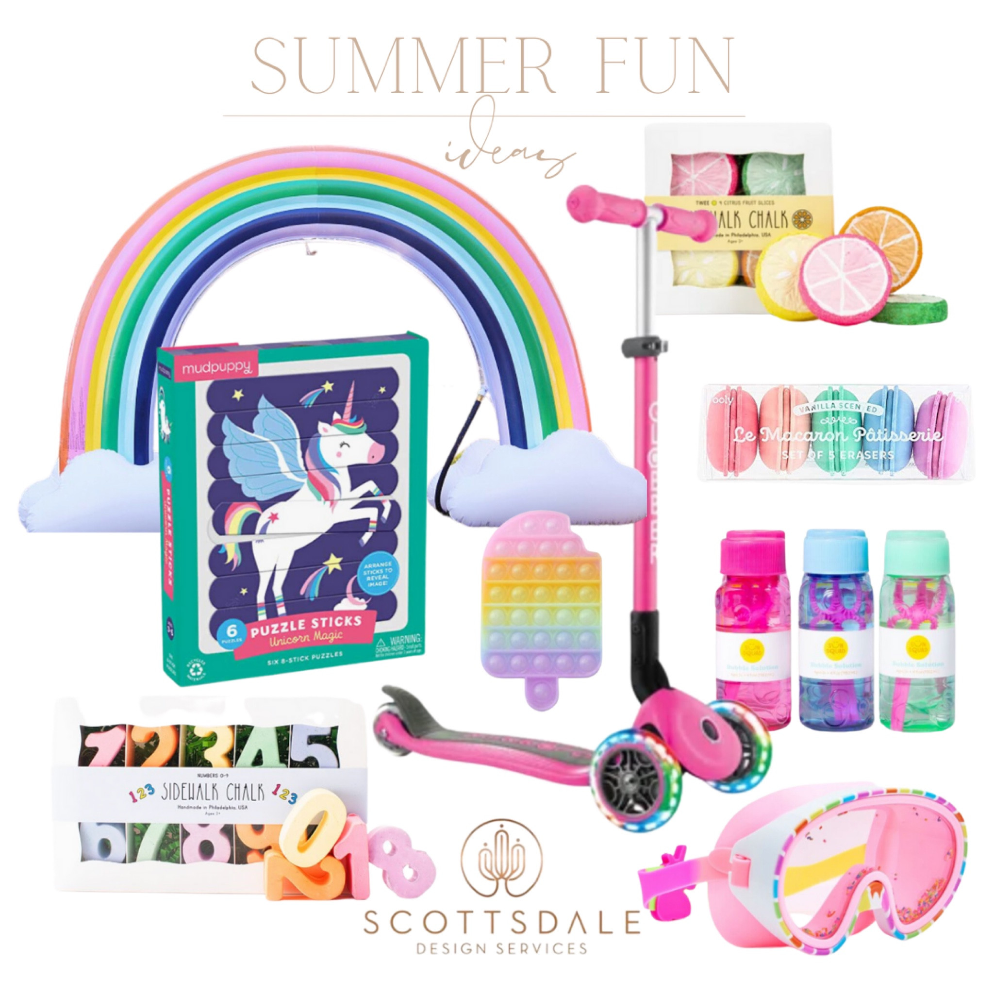 Summer fun ideas!☀️

Sprinkler, sidewalk chalk, bubbles, scooter, swim goggles, pool toys, beach toys, travel toys, kids arts and crafts, puzzle, gifts for girls, gifts for boys, kids toys, popular toys

#LTKswim #LTKkids #LTKtravel