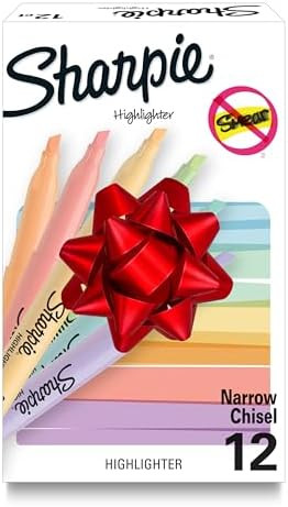 Sharpie Pocket Highlighters, Mild Pastel Colors, Assorted, Chisel Tip, 12 Count - School, Home, a... | Amazon (US)