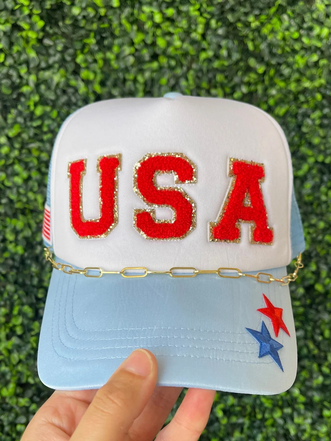 Retro Star USA Graphic Hat, 4th of July Graphic Trucker Cap, Star American Graphic Tee, Retro USA... | Etsy (US)