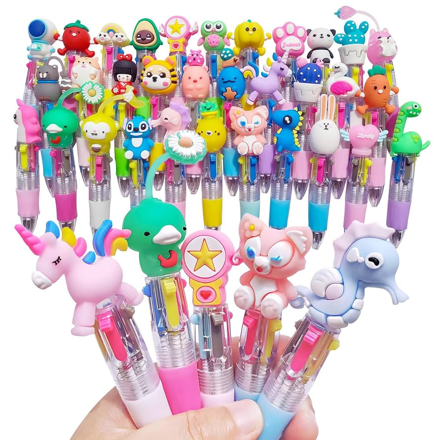 32pcs Fun Pens for kids,Multicolor Pen in one- 4 in 1,Cute Pens Bulk for Children's Parties Stude... | Amazon (US)
