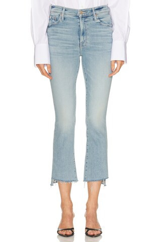 MOTHER The Insider Crop Step Fray in Blue | FWRD 