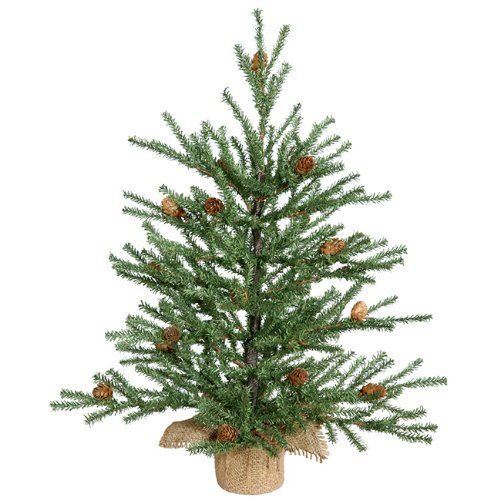 Vickerman 18" Caramel Pine Artificial Christmas Tree Unlit, Seasonal Indoor Home Decor with Decorati | Amazon (US)