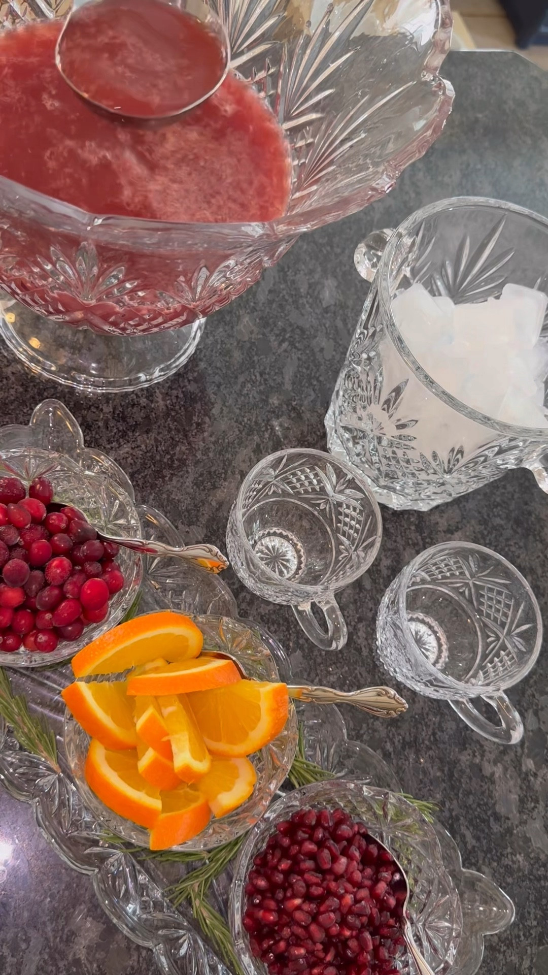 These crystal pieces from @wayfair are the perfect addition to your holiday hosting items or an awesome gift idea for the hostess on your list!!! Their selection is unbeatable so be sure to check them out for your hosting needs this holiday season!  #wayfair #wayfairpartner @wayfair

Christmas punch recipe below!

Ingredients:
1 orange sliced, for garnish
1 cup cranberries, for garnish
1 cup pomegranate seeds, for garnish
Fresh rosemary, for garnish
2 cups unsweetened 100% cranberry juice 
2 cups orange juice 
1 cup pomegranate juice
2 cans of ginger ale or sparkling soda of choice 
1 cup white rum, vodka or champagne to make it boozy (optional)

#LTKGiftGuide #LTKHoliday #LTKSeasonal