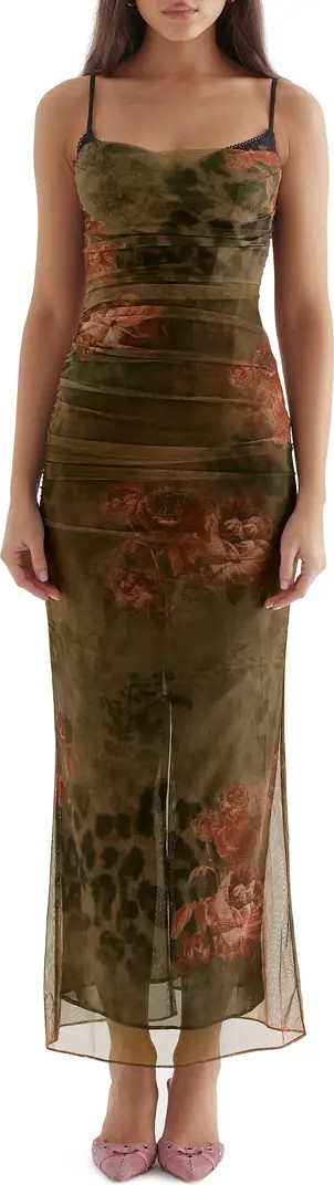 HOUSE OF CB Nalini Mesh Corset Cocktail Dress | Nordstrom | Nordstrom