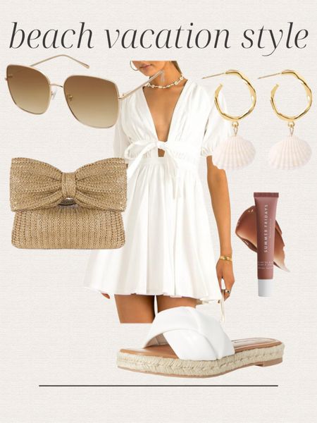 Daily Amazon finds, beach vacation outfit inspo, vacation outfit, mini dress, earrings, straw clutch, handbag, sandals,  sunglasses, beach vacation, spring break, Amazon outfits, Amazon fashion, spring outfit, summer outfit

#LTKItBag #LTKShoeCrush #LTKFindsUnder50