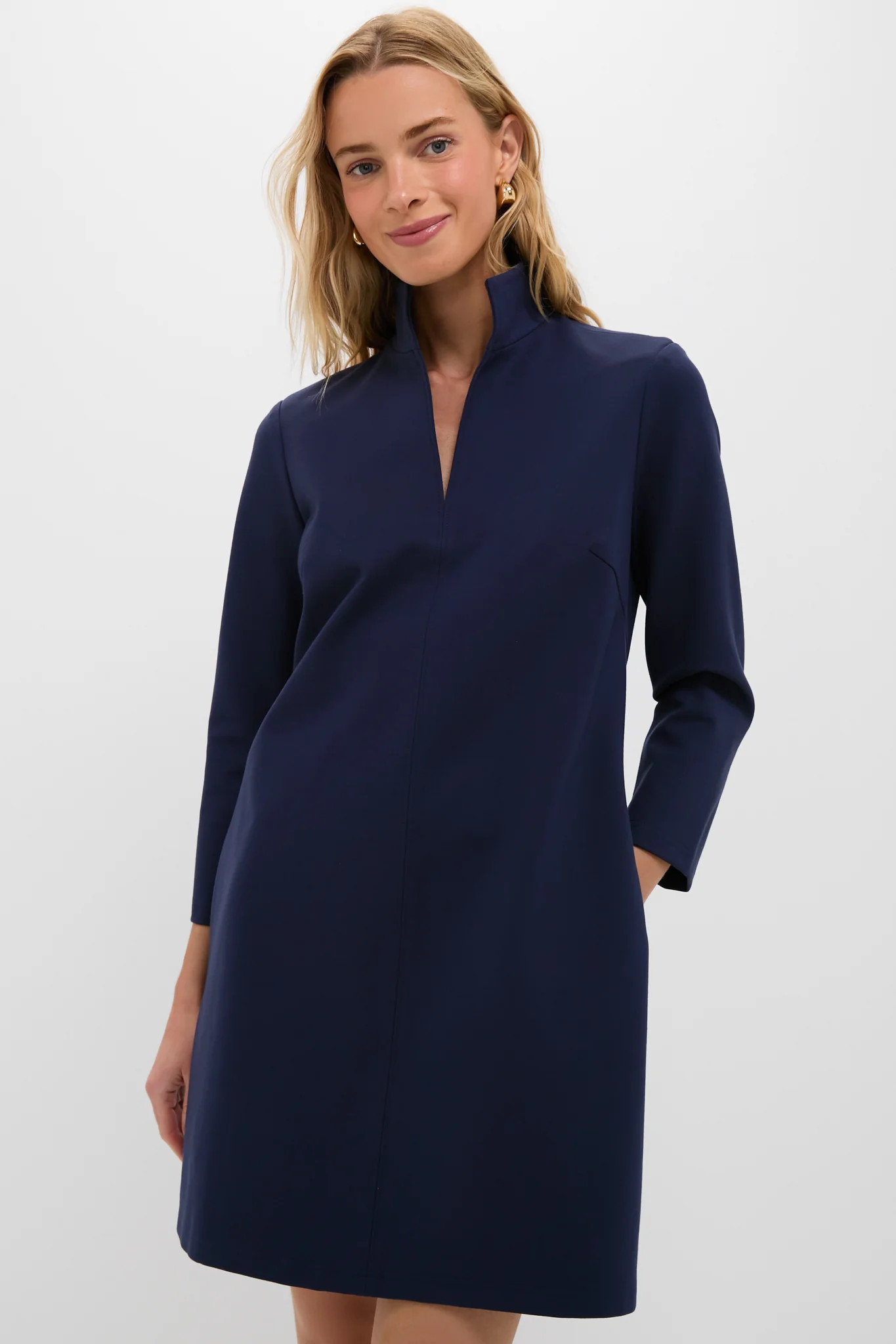 Navy Ponte Clifton Dress | Tuckernuck (US)