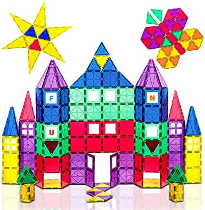 Amazon.com: Playmags 100-Piece Magnetic Tiles Building Blocks Set, 3D Magnet Tiles for Kids Boys ... | Amazon (US)