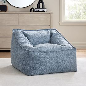 Large Tipped Shearling Cloud Modern Bean Bag Lounger | Pottery Barn Teen