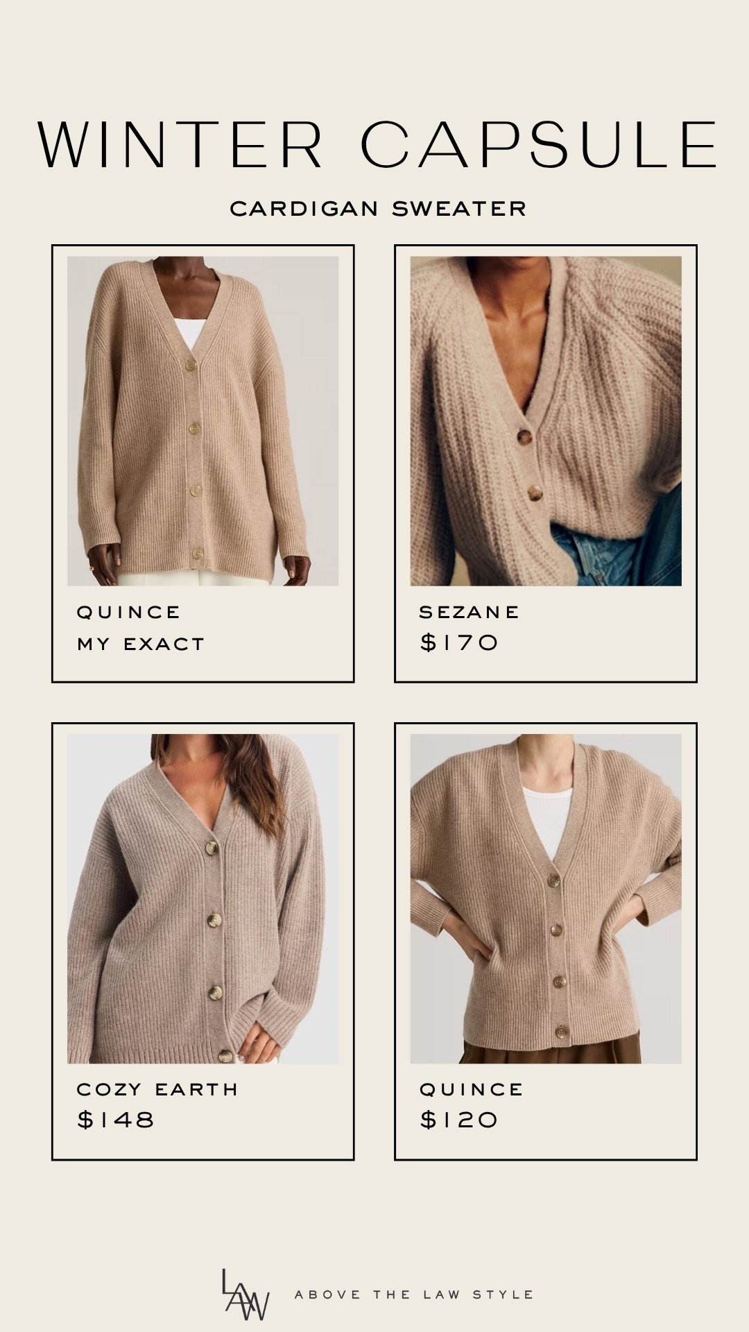 Winter Capsule: Cardigan Sweater

#LTKStyleTip #LTKFindsUnder100 #LTKSeasonal