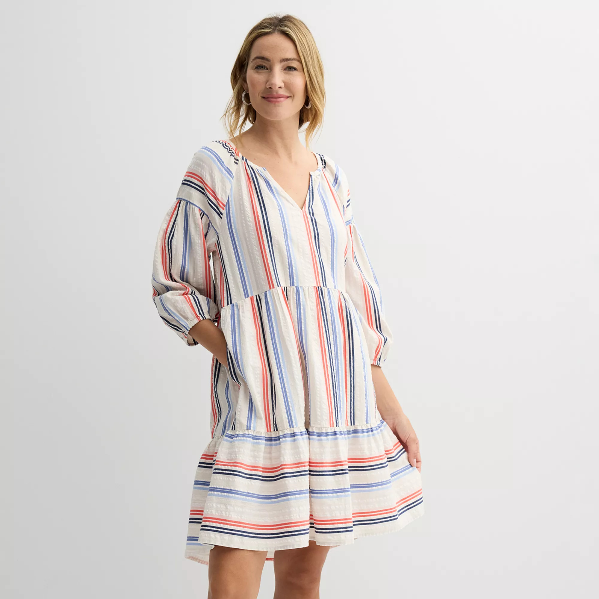 Women's Sonoma Goods For Life® Elevated Tiered Babydoll Dress | Kohl's