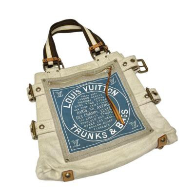 LOUIS VUITTON Cruise Collection Globe Shopper Tote Bag Blue Rare 240921T | eBay US