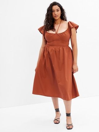 Flutter Sleeve Midi Dress | Gap (US)